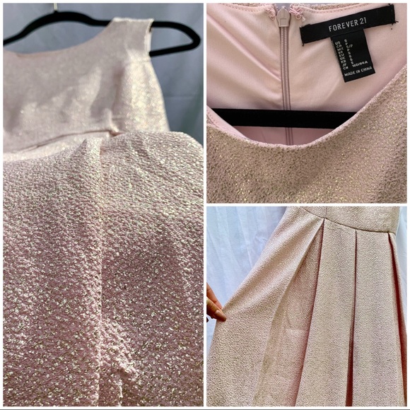 👑 Forever 21 Stunning Rose Gold Pleated Dress 👑 - Picture 2 of 8